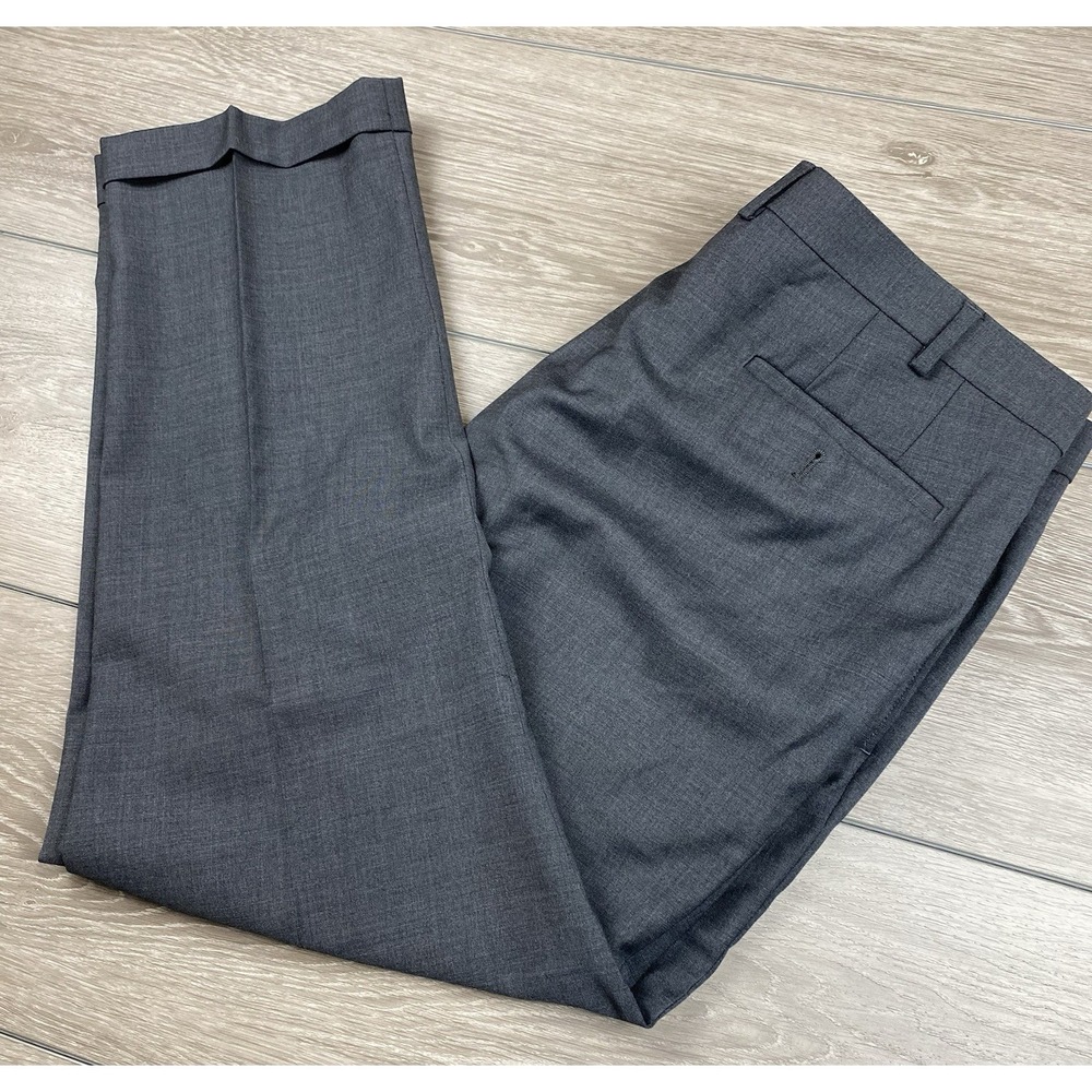 Lauren Ralph Lauren Men's High‎ Performance Wool Cuffed Dress Pants Grey 40x30